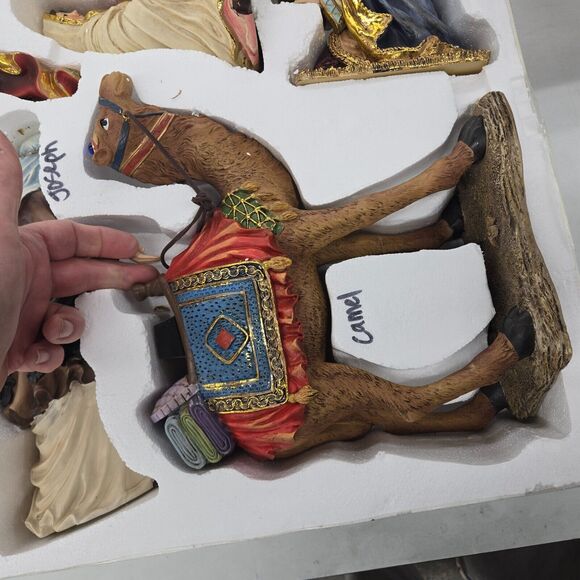 Creche De Noel 13 Piece Nativity Set Kirkland Hand Painted Christmas 915694 S1 - Picture 14 of 16